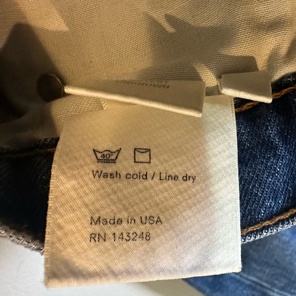 Reformation Cynthia High Rise Straight Relaxed Raw Cuff Jeans Teton Wash sz - Picture 7 of 8